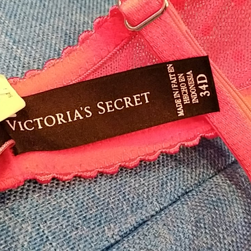 NWT VS Pin Up Style Babydoll Apron Red & Pink 34d - Picture 3 of 6